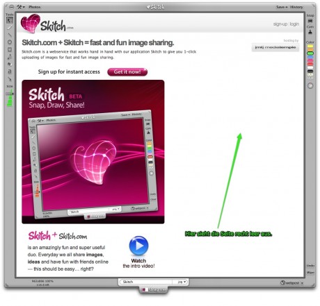 Das Screenshot-Programm Skitch