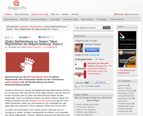 Screenshot Blogprofis.de